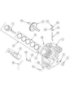 Crankcase Mfg Date K016 And After Diagram and Parts List for GT2550 K015-K018-14A2E7P710 Cub Cadet Lawn Tractor
